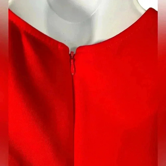 1 State Dress Womens Size Medium Red Cut Out Sleeveless Fit Flare - Picture 7 of 10